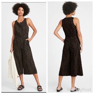 NEW Banana Republic Wide-Leg Jumpsuit in Leopard